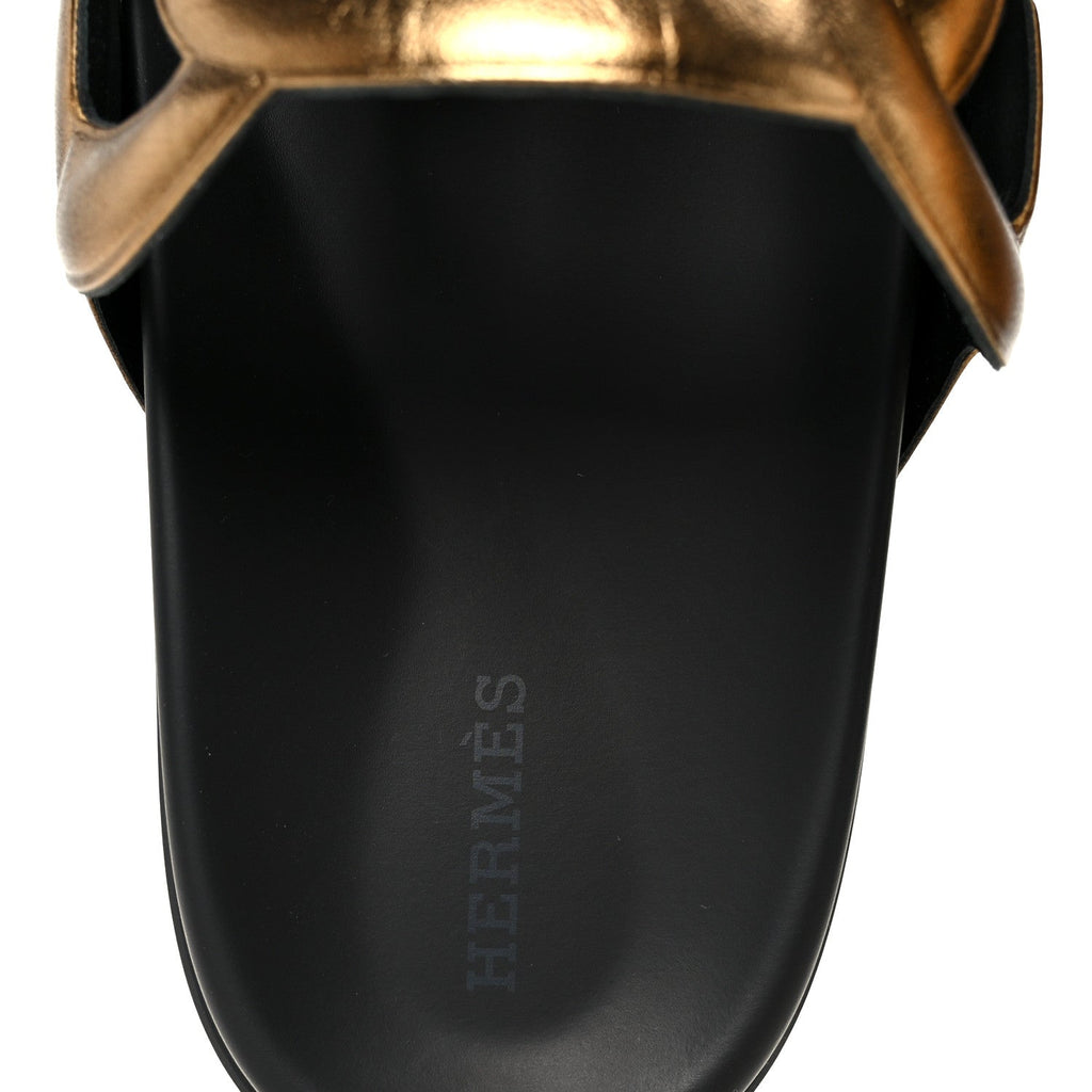 Metallic Nappa Extra Sandals 40 Black Gold wholesalehk.shop