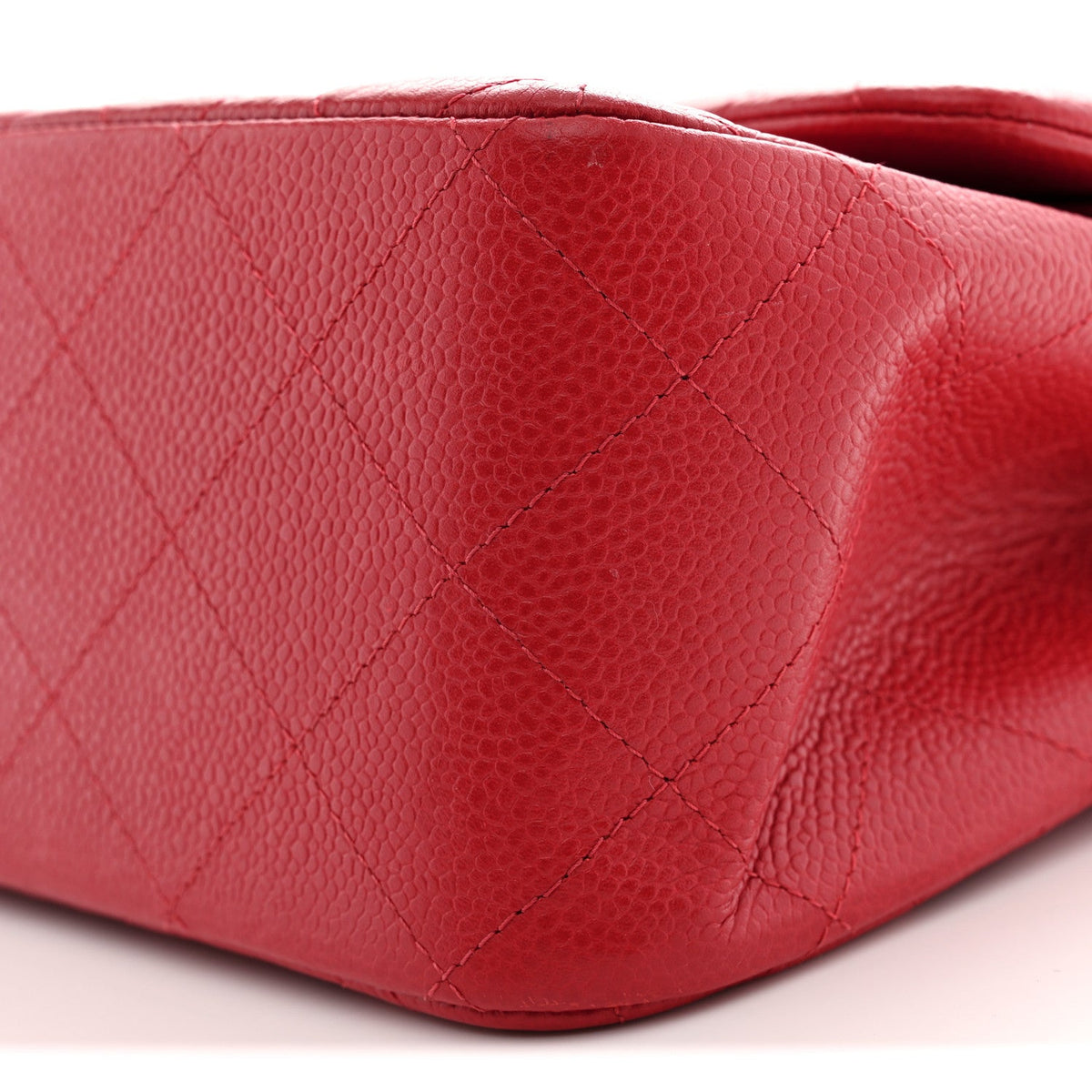 Caviar Quilted Jumbo Double Flap Red wholesalehk.shop