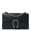 Pebbled Calfskin Small Dionysus Shoulder Bag Black wholesalehk.shop
