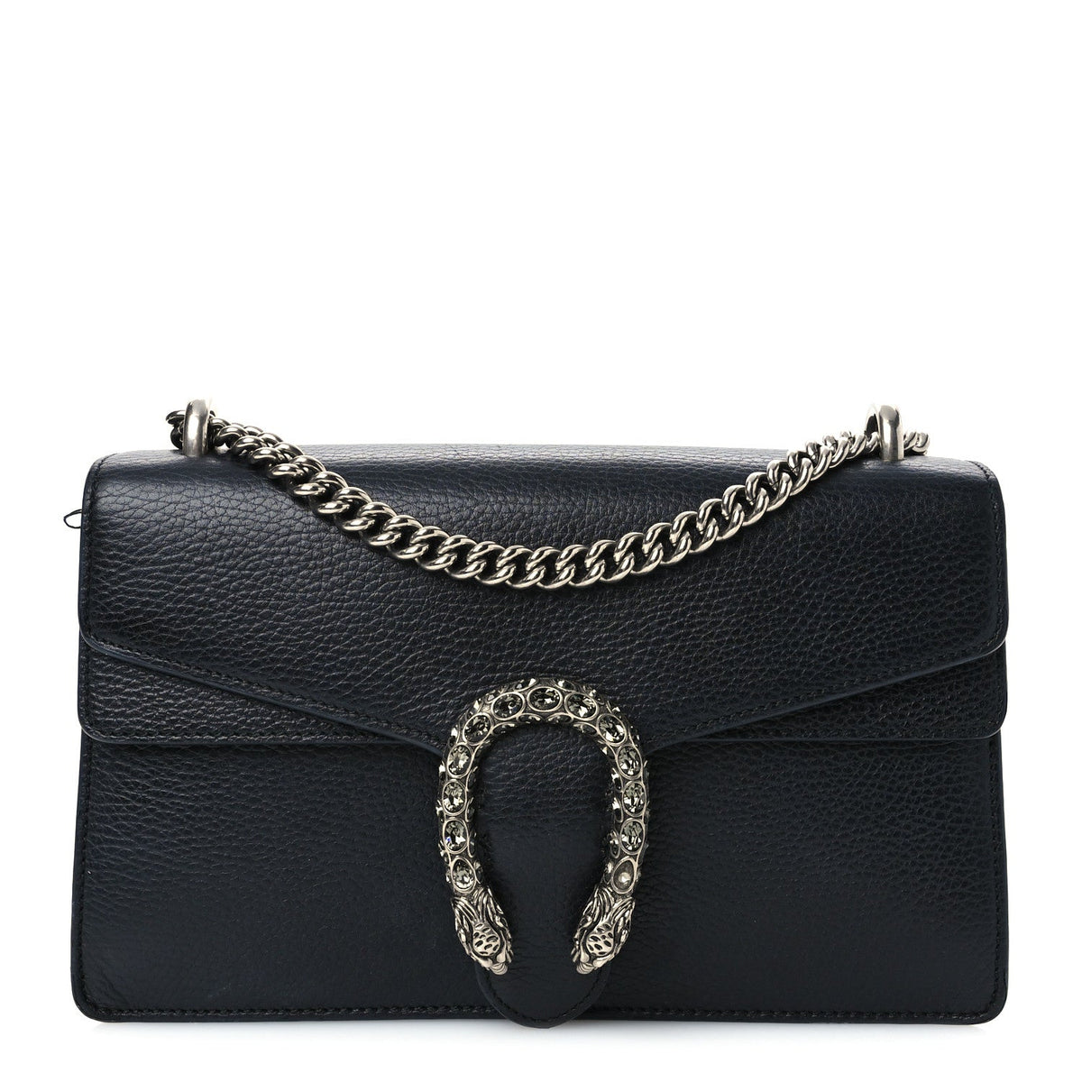 Pebbled Calfskin Small Dionysus Shoulder Bag Black wholesalehk.shop