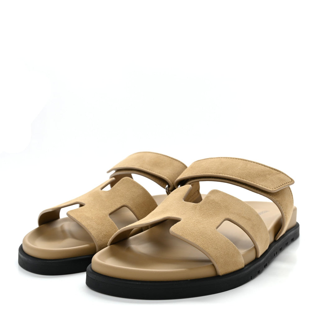 Suede Goatskin Womens Chypre Sandals 39 Beige Lin wholesalehk.shop