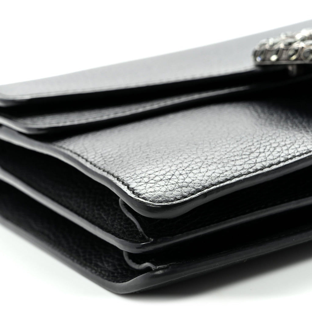 Pebbled Calfskin Small Dionysus Shoulder Bag Black wholesalehk.shop