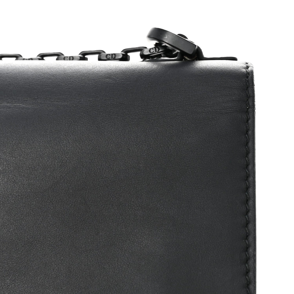 Ultra Matte Calfskin J'Adior Chain Flap Bag Black wholesalehk.shop