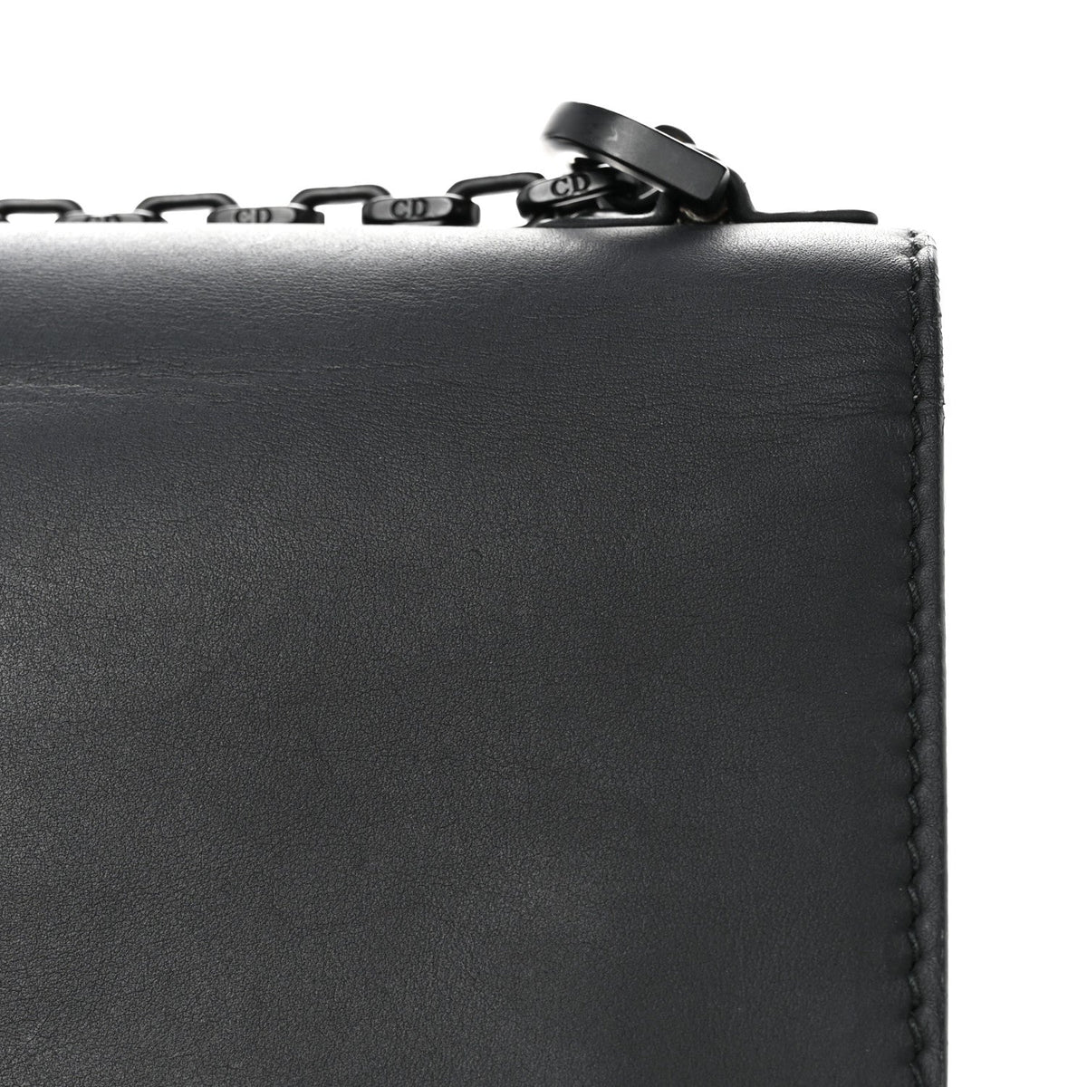 Ultra Matte Calfskin J'Adior Chain Flap Bag Black wholesalehk.shop