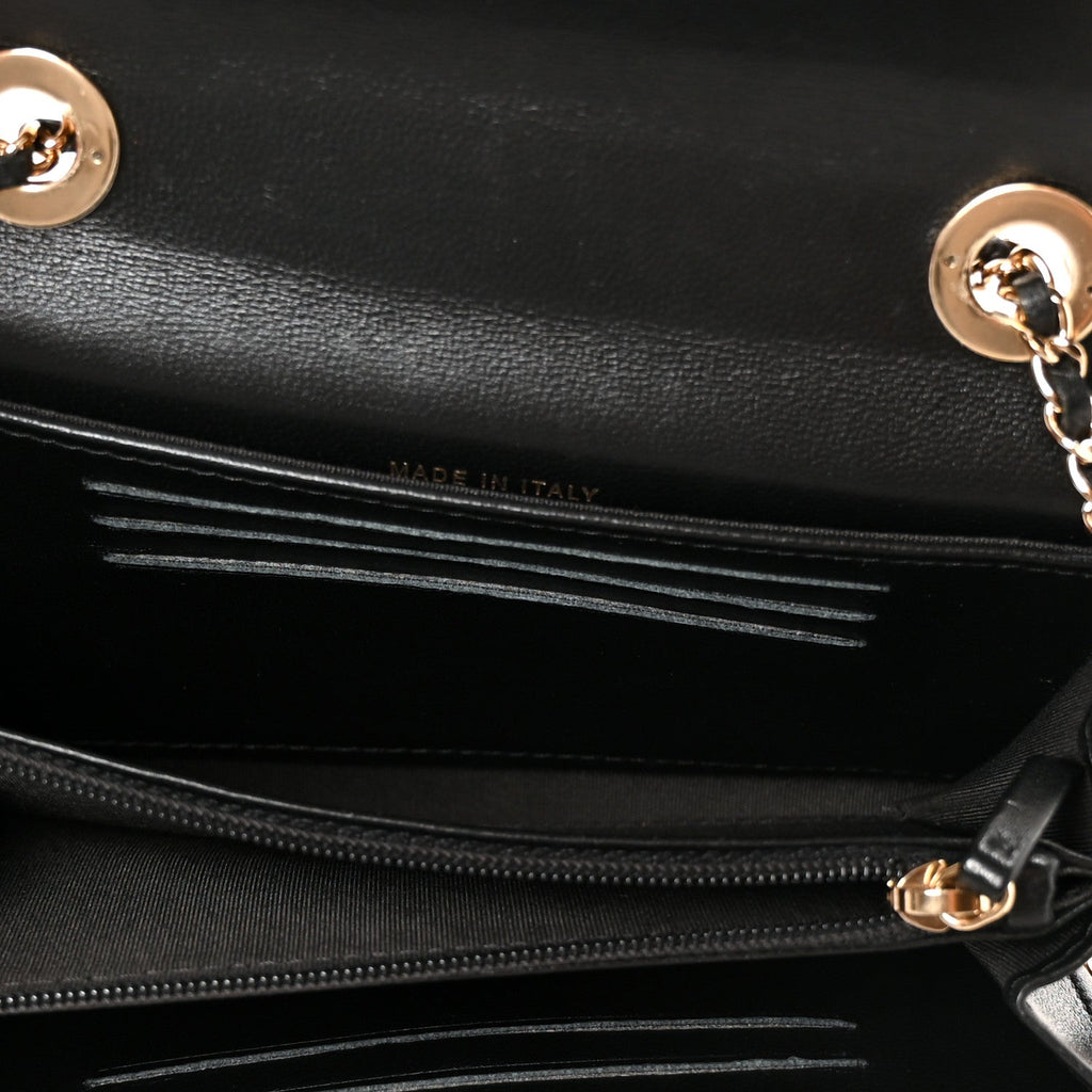 Lambskin Quilted Trendy CC Chain Clutch WOC Black wholesalehk.shop