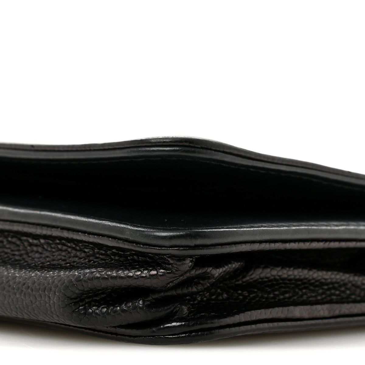Caviar Chevron Quilted Boy Wallet On Chain WOC Black wholesalehk.shop