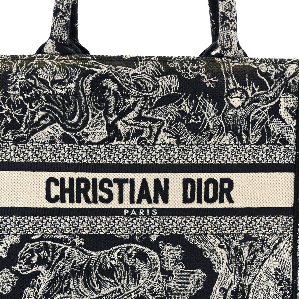 Canvas Embroidered Small Dioriviera Toile De Jouy Book Tote Blue £¨ Direct shipment via from wholesalehk.shop