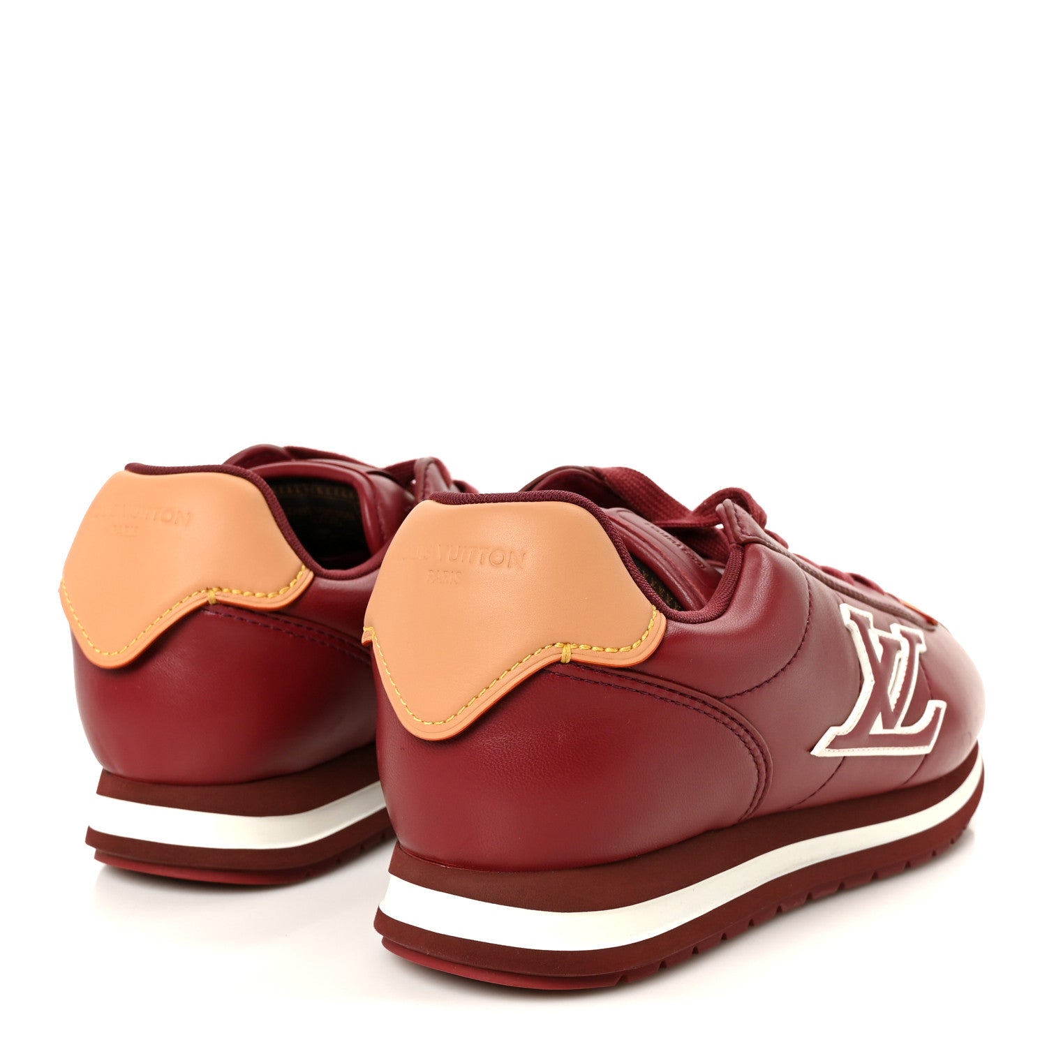 Lambskin Vachetta Mens LV Buttersoft Sneakers 10 Bordeaux £¨ Direct shipment via from wholesalehk.shop