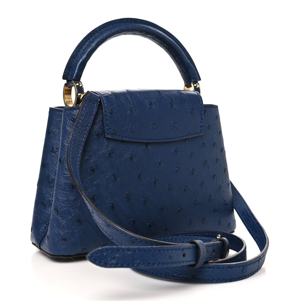 Ostrich Capucines Mini Indigo £¨ Direct shipment via from wholesalehk.shop
