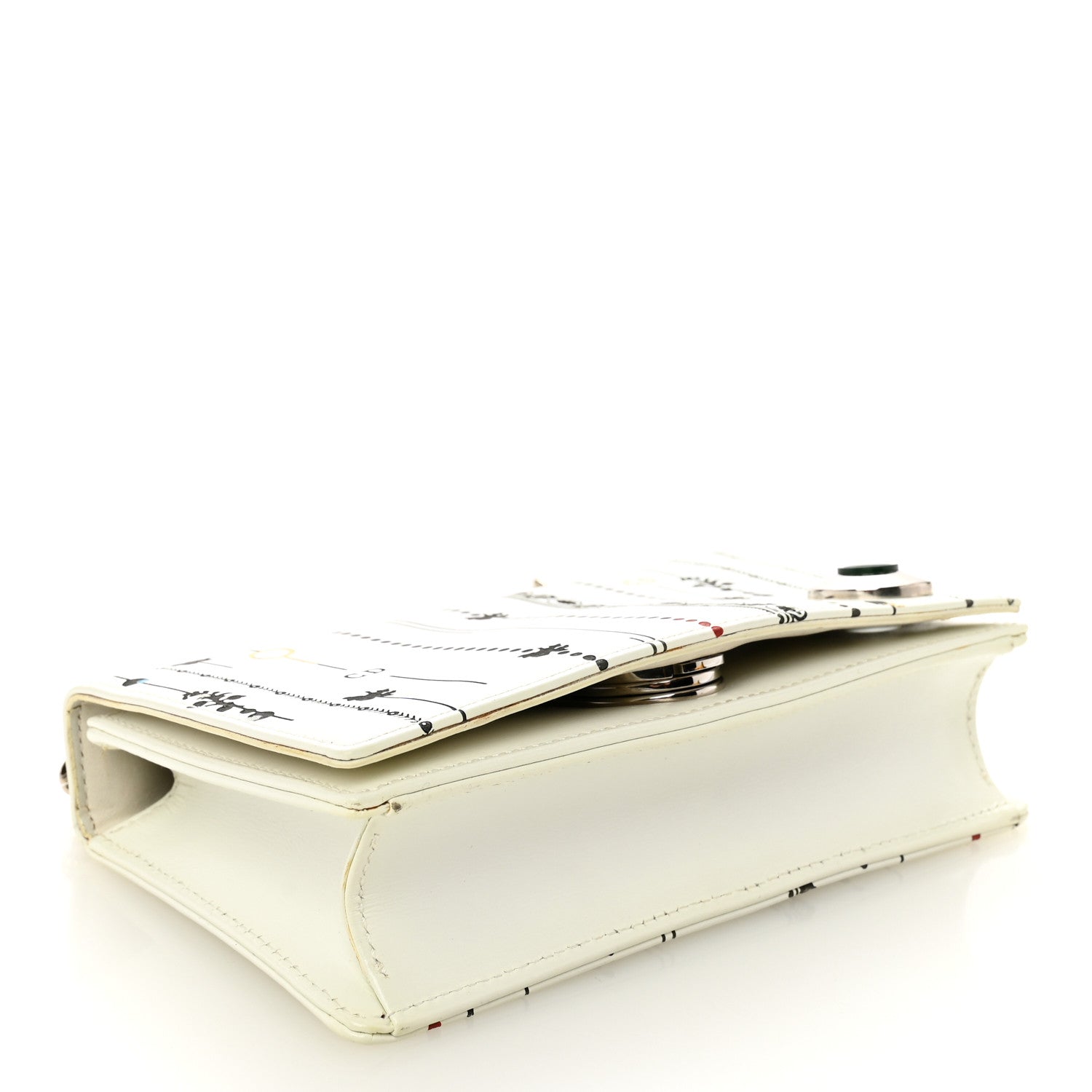 Calfskin Printed Mini Diorama Flap Bag White ¡§ Direct shipment via from wholesalehk.shop
