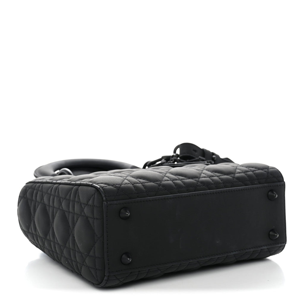 Ultra Matte Calfskin Cannage Small My ABCDior Lady Dior Black wholesalehk.shop