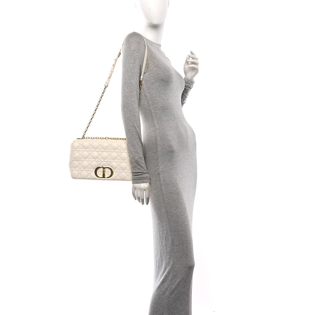Grained Calfskin Cannage Large Caro Bag Latte wholesalehk.shop