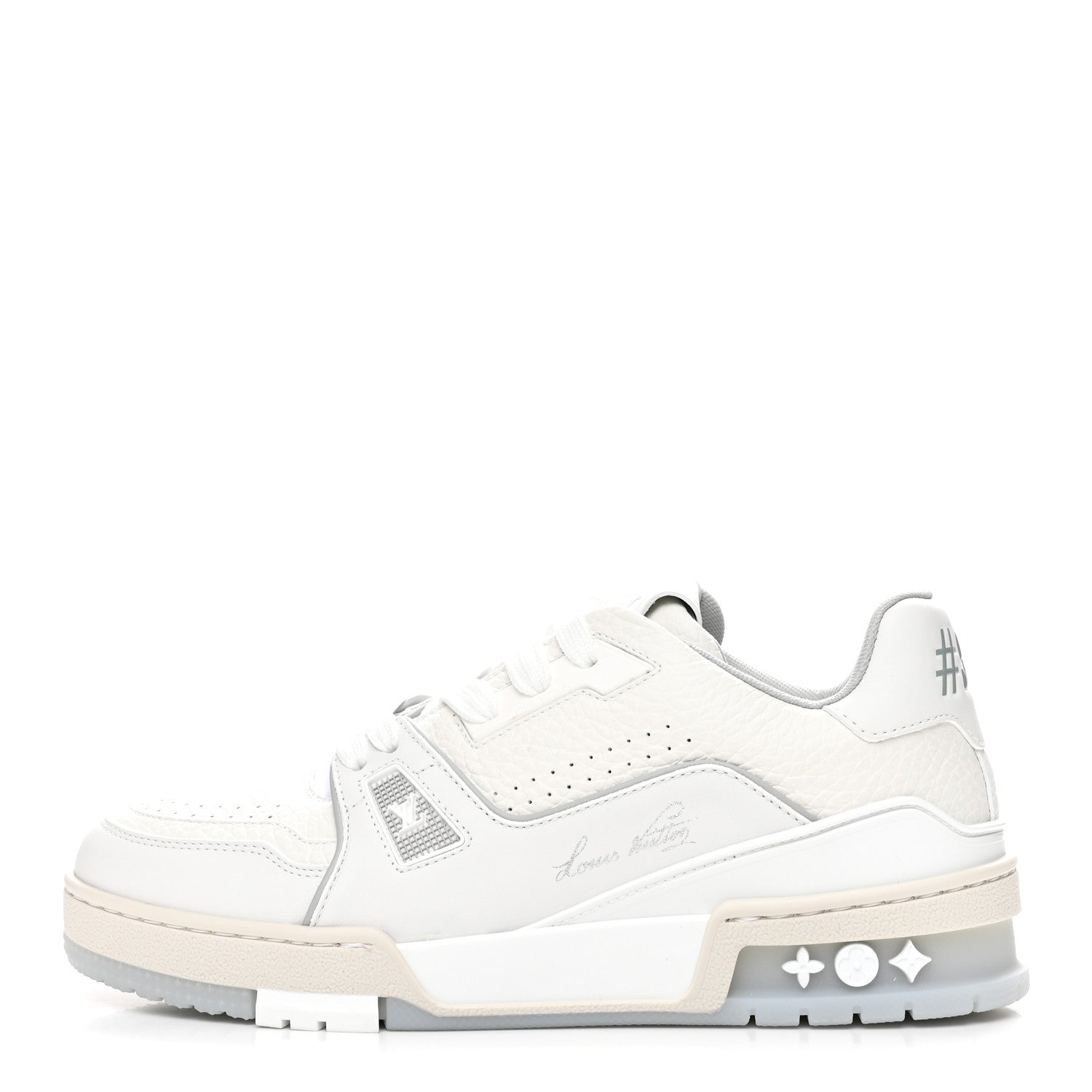Grained Calfskin Womens LV Trainer Sneakers 37 White £¨ Direct shipment via from wholesalehk.shop