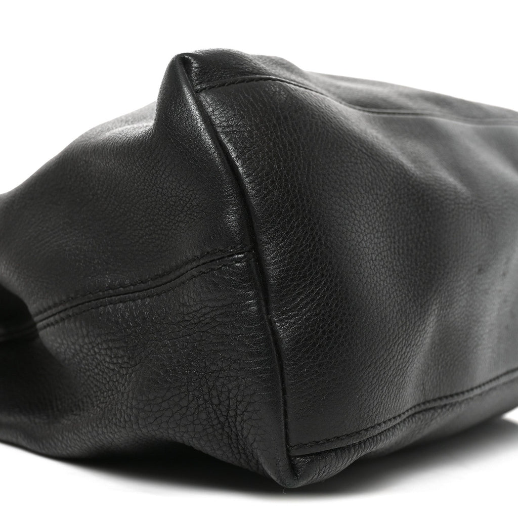 Pebbled Calfskin Medium Soho Chain Shoulder Bag Black wholesalehk.shop