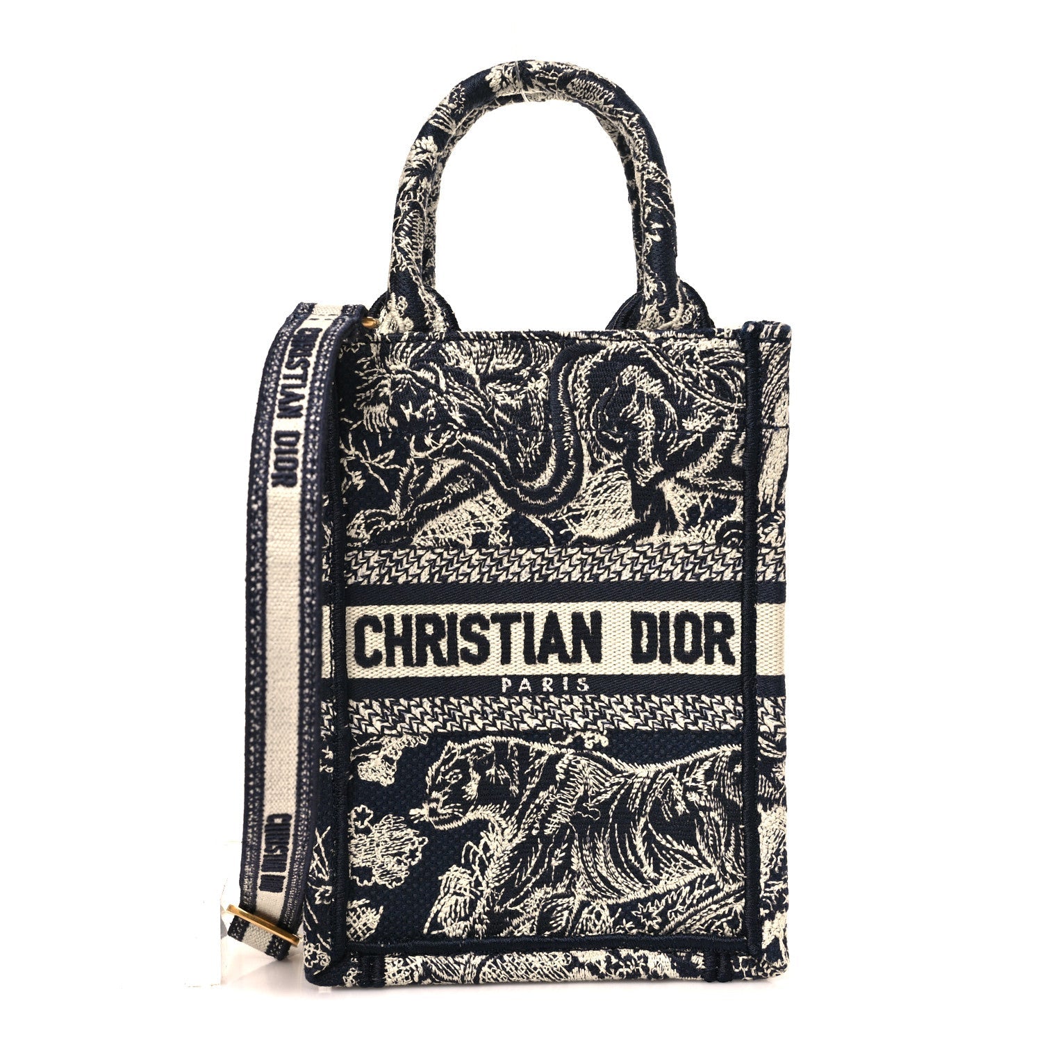 Canvas Toile de Jouy Reverse Embroidered Mini Book Tote Phone Bag Blue £¨ Direct shipment via from wholesalehk.shop