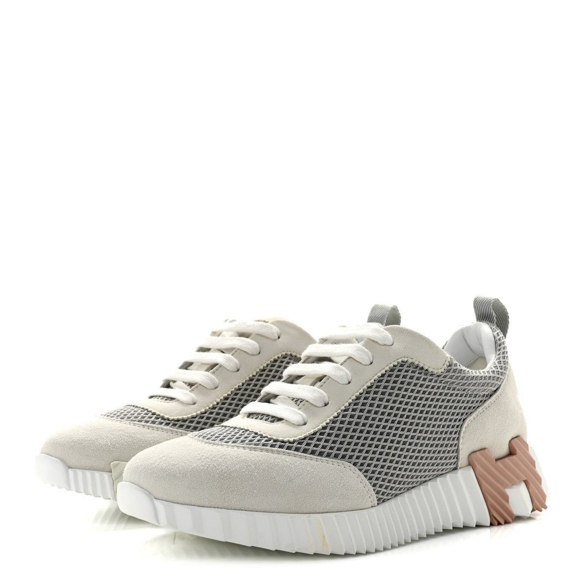 Air Mesh Suede Goatskin Bouncing Sneakers 39 Gris Lulea White wholesalehk.shop