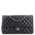 Caviar Quilted Medium Double Flap Black wholesalehk.shop