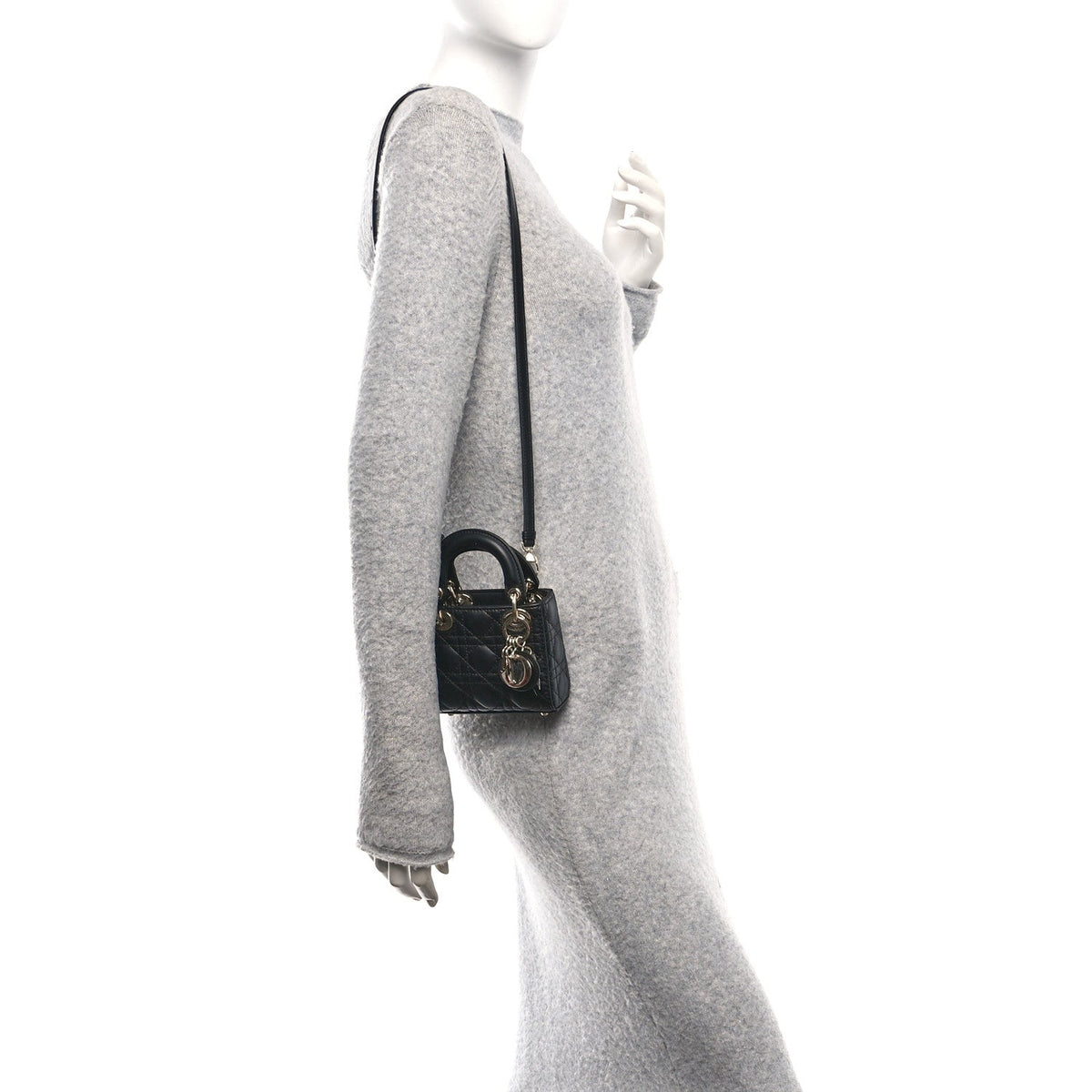 Lambskin Cannage Micro Lady Dior Black wholesalehk.shop