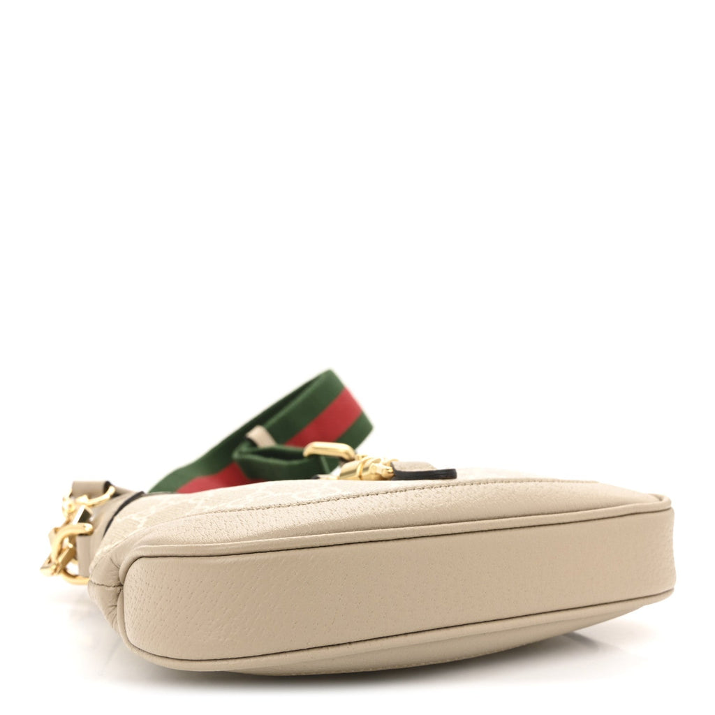 GG Supreme Monogram Textured Dollar Calfskin Mini Jackie 1961 Hobo Beige Mystic White Oatmeal £¨ Direct shipment via from wholesalehk.shop