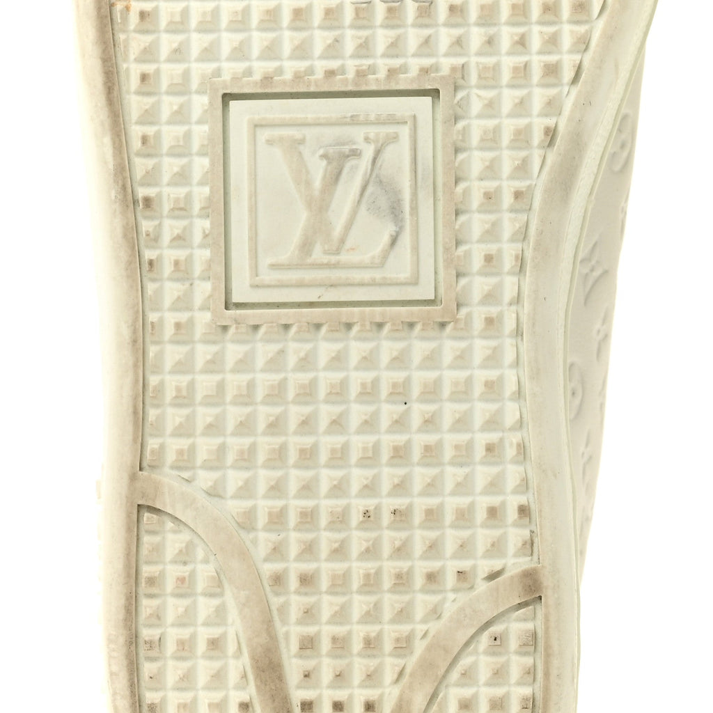 Calfskin Monogram Embossed Front Row Sneakers 36 White £¨ Direct shipment via from wholesalehk.shop