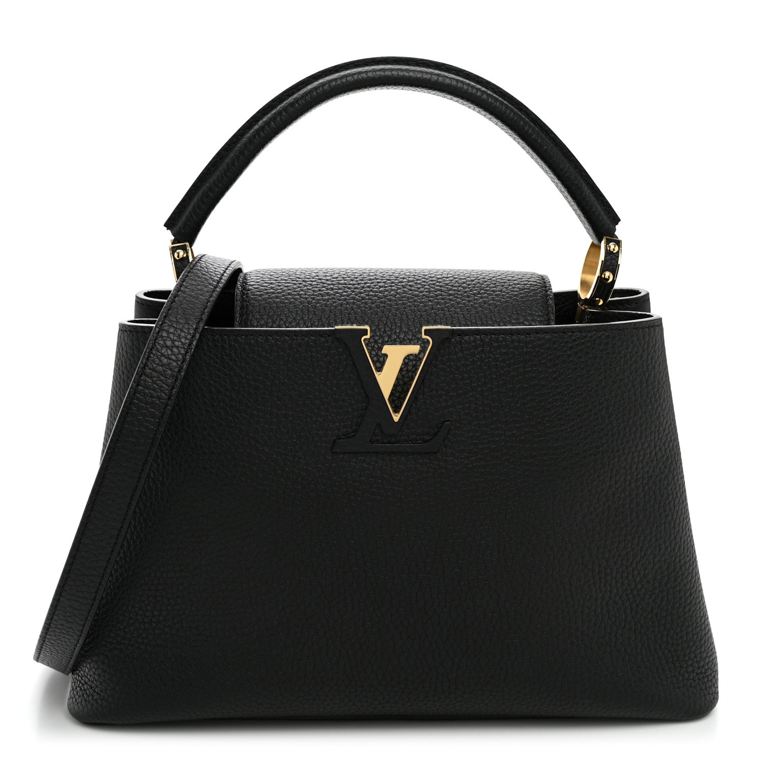 Taurillon Capucines PM Black £¨ Direct shipment via from wholesalehk.shop