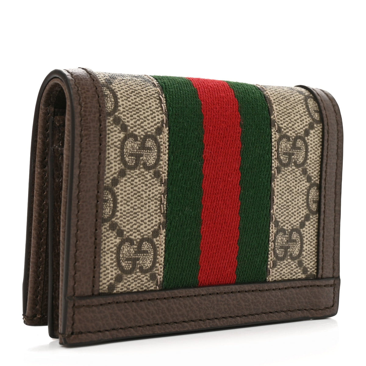 GG Supreme Monogram Web Ophidia Card Case Beige New Acero wholesalehk.shop
