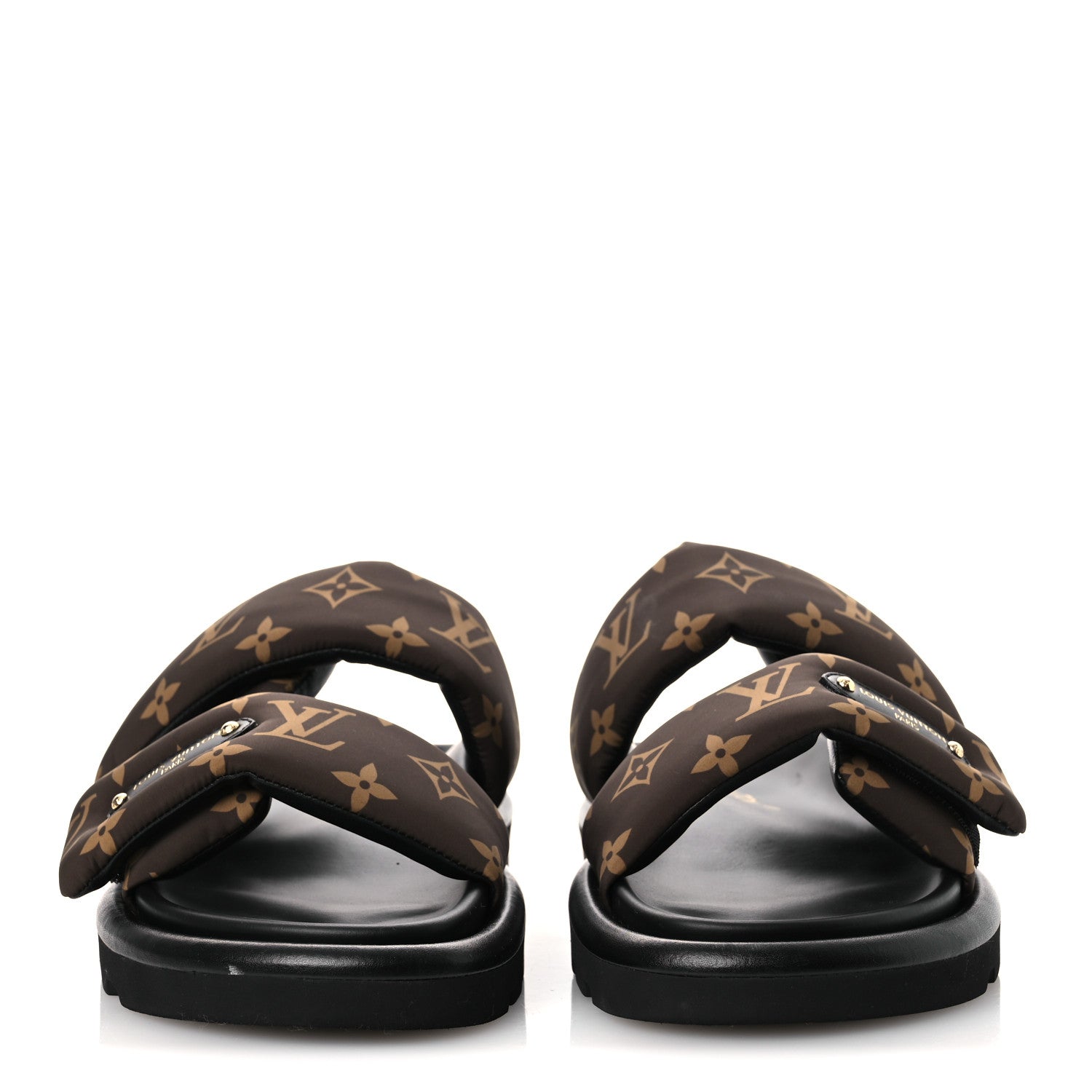 Nylon Monogram LV Pool Pillow Flat Comfort Mule 37 Cacao Brown 37 Cacao Brown £¨ Direct shipment via from wholesalehk.shop