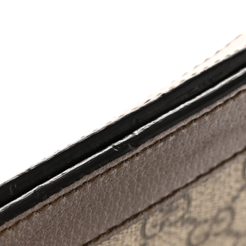GG Supreme Monogram Web Medium Ophidia Chain Shoulder Bag Brown wholesalehk.shop