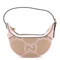 Monogram Jumbo GG Textured Dollar Calfskin Mini Ophidia Half Moon Hobo Beige Perfect Pink wholesalehk.shop