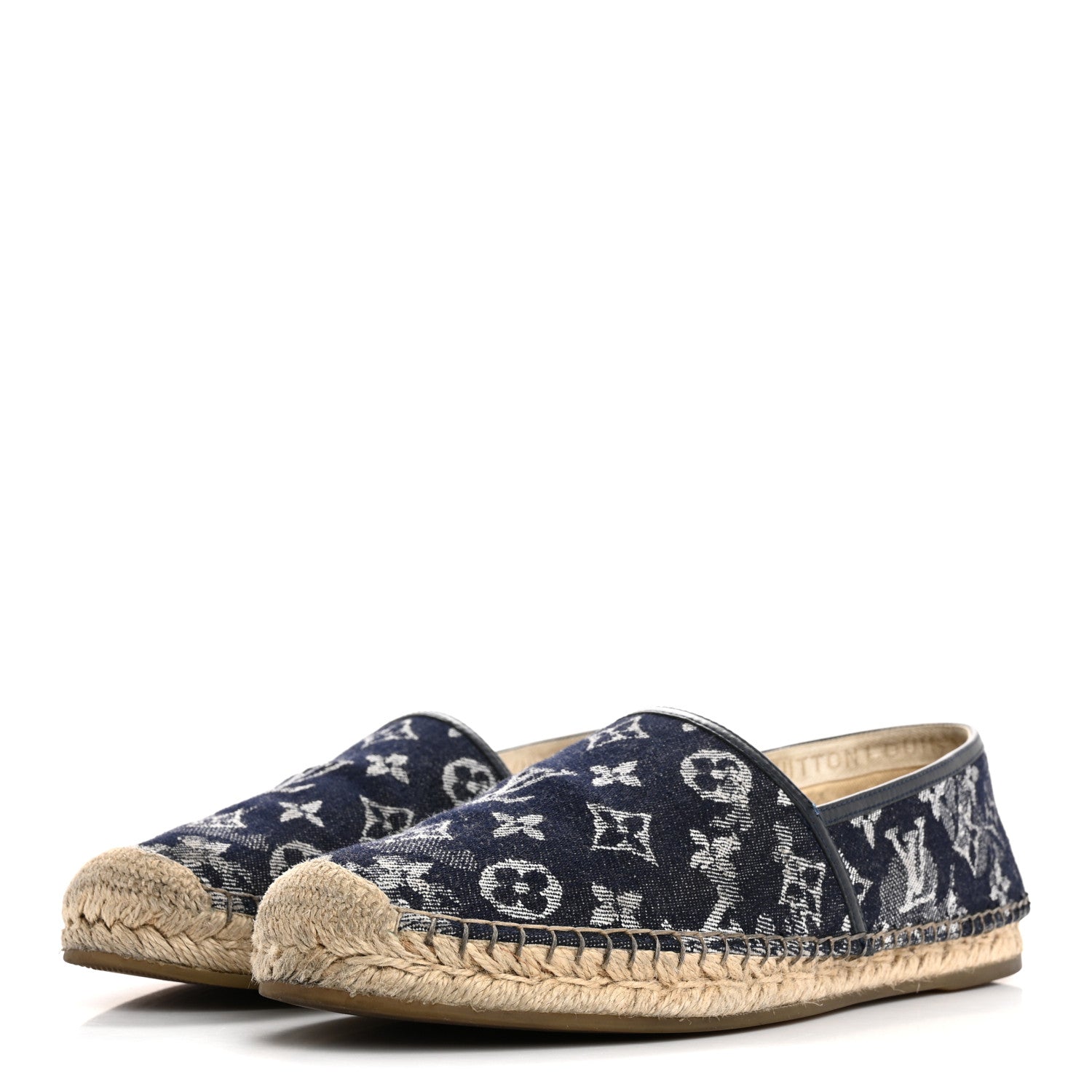 Monogram Denim Espadrille Flats 8.5 Blue £¨ Direct shipment via from wholesalehk.shop