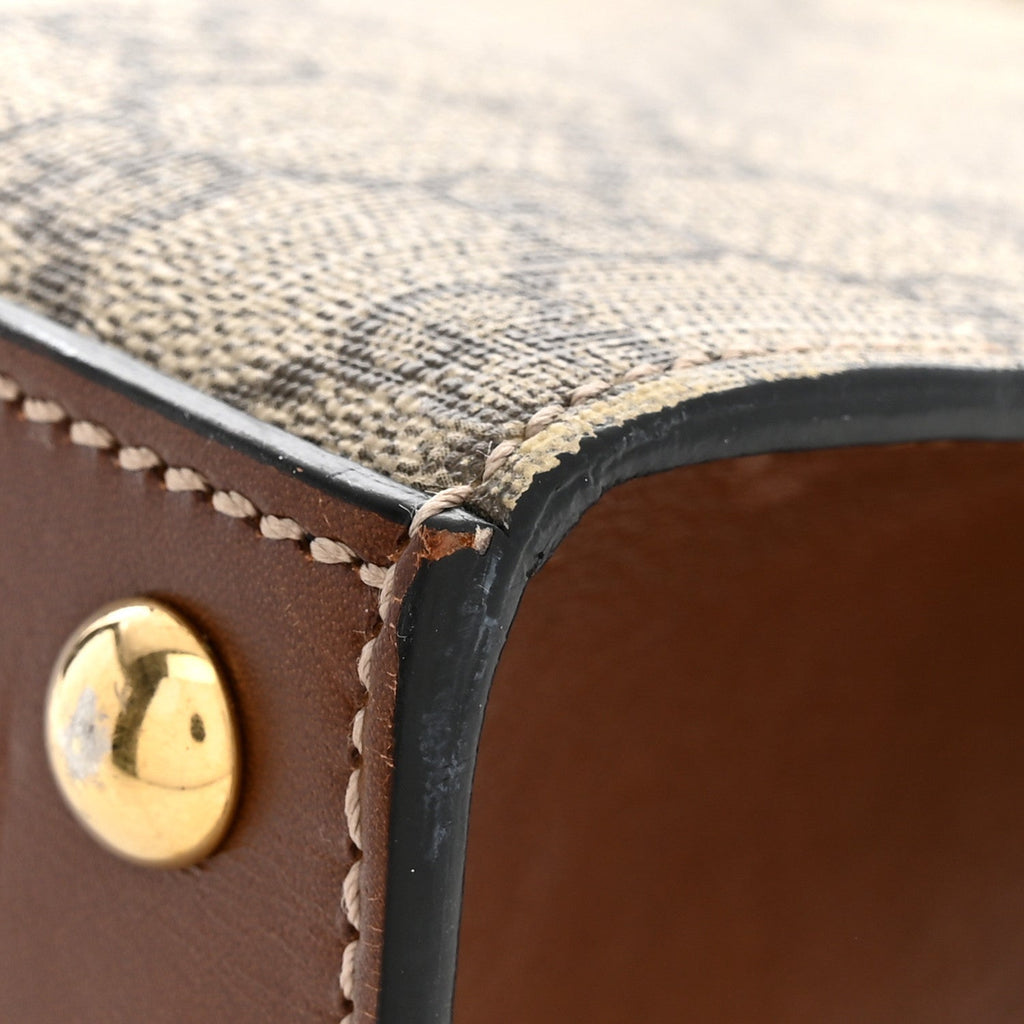 GG Supreme Monogram Calfskin Medium Padlock Top Handle Bag Beige Black Cuir £¨ Direct shipment via from wholesalehk.shop