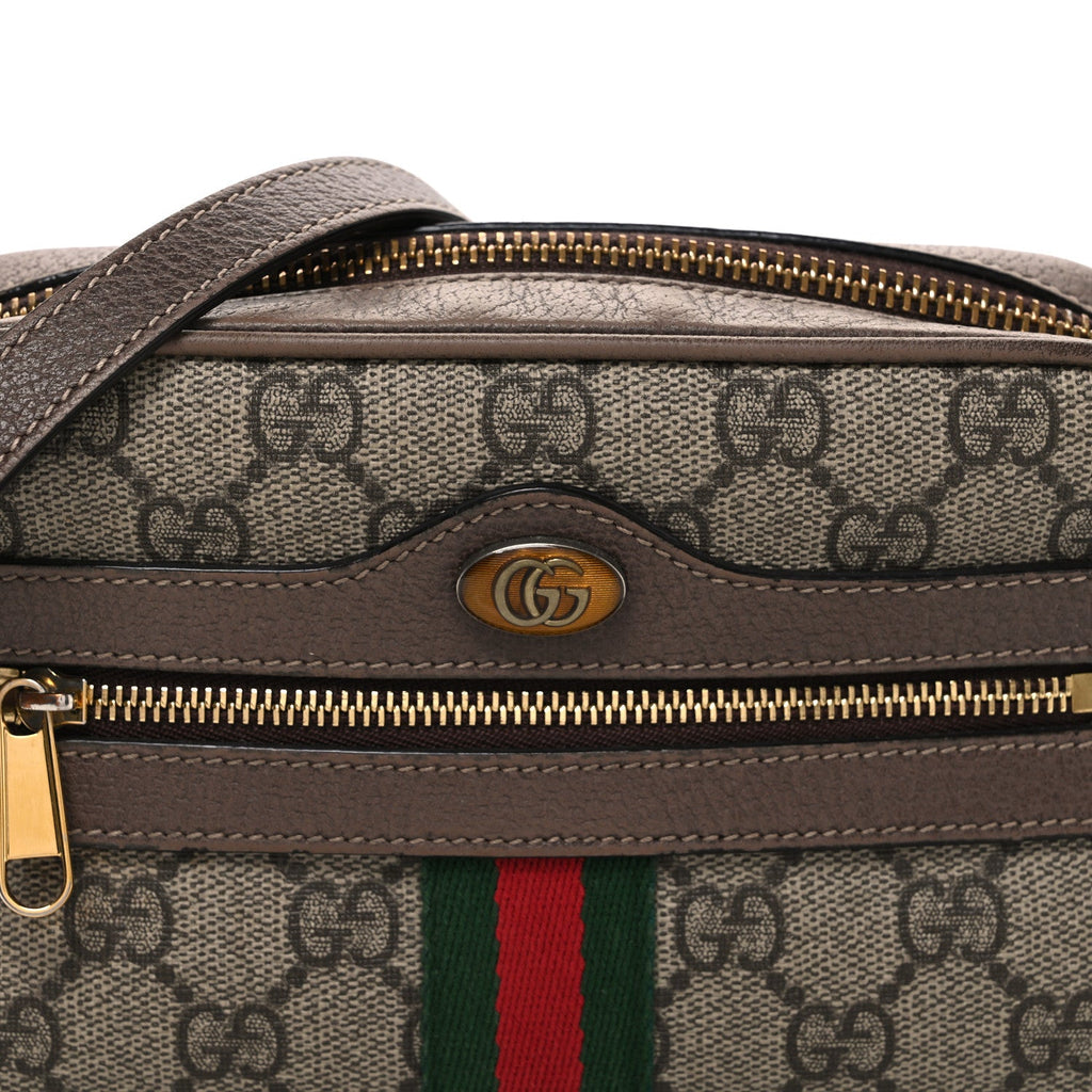 GG Supreme Monogram Web Mini Ophidia Shoulder Bag Brown wholesalehk.shop