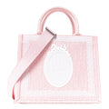 Cotton Toile De Jouy Oblique Embroidered Dior Medaillon Small Book Tote With Strap Soupir Pink White £¨ Direct shipment via from wholesalehk.shop