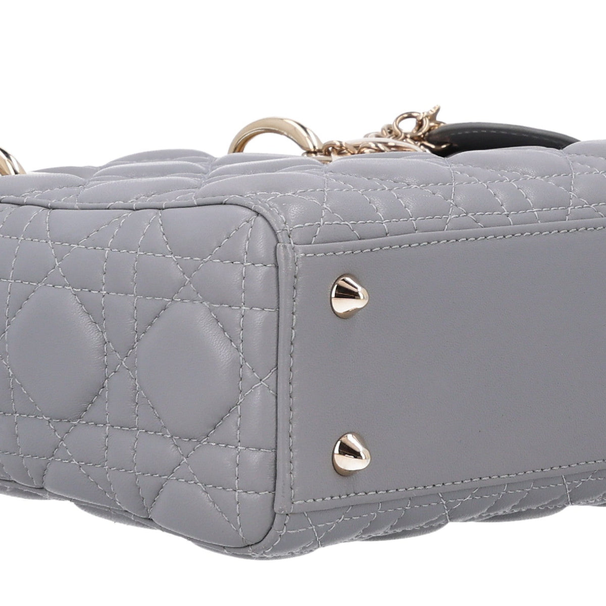 Lambskin Cannage Small My ABCDior Lady Dior Grey wholesalehk.shop
