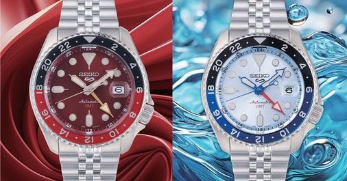 Seiko 5 Sports Thong Sia Limited Edition Red Dial Silver Steel Strap Watch For Men - SSK031K1 wholesalehk.shop