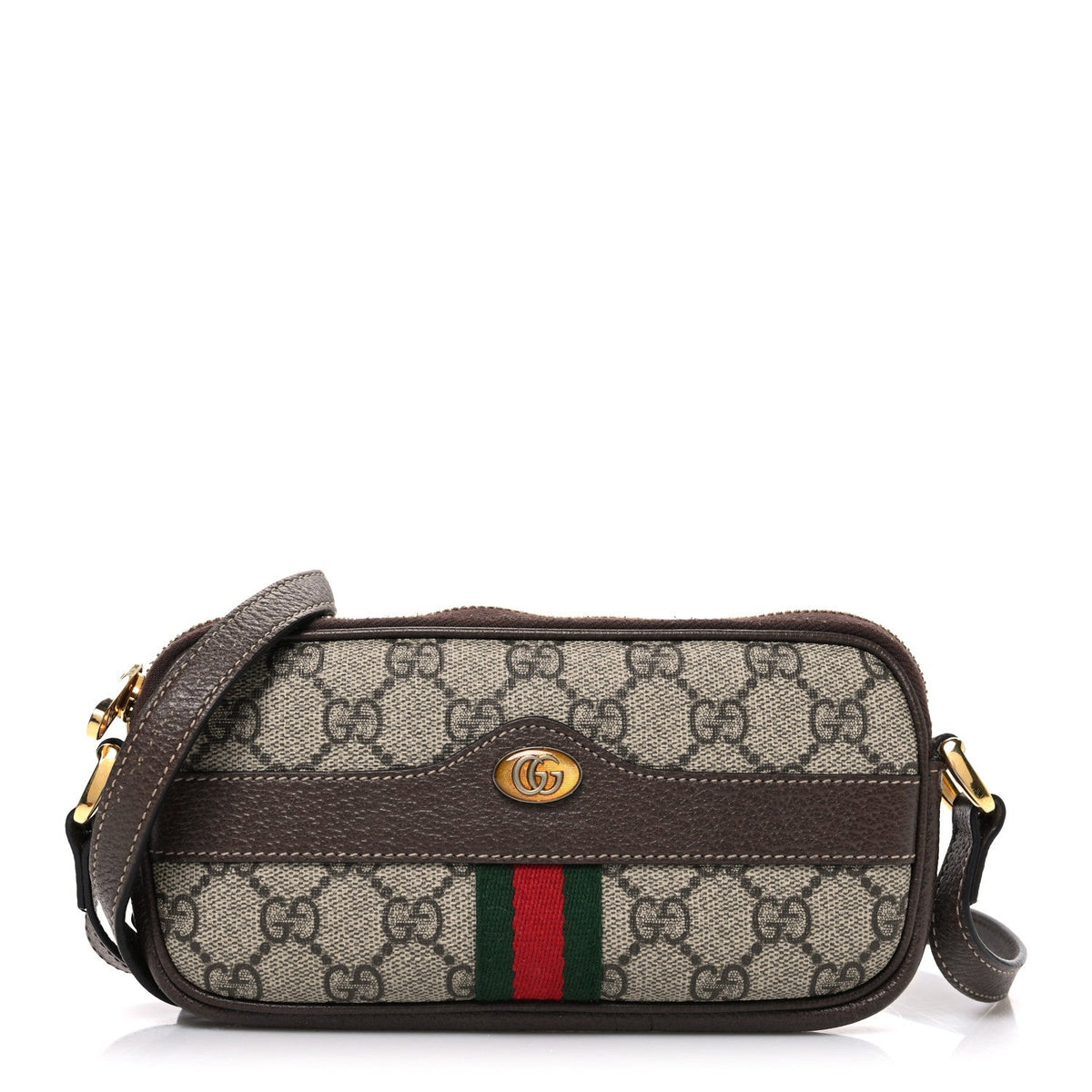 GG Supreme Monogram Web Mini Ophidia GG Bag Brown wholesalehk.shop