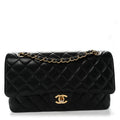 Caviar Quilted Medium Double Flap Black wholesalehk.shop