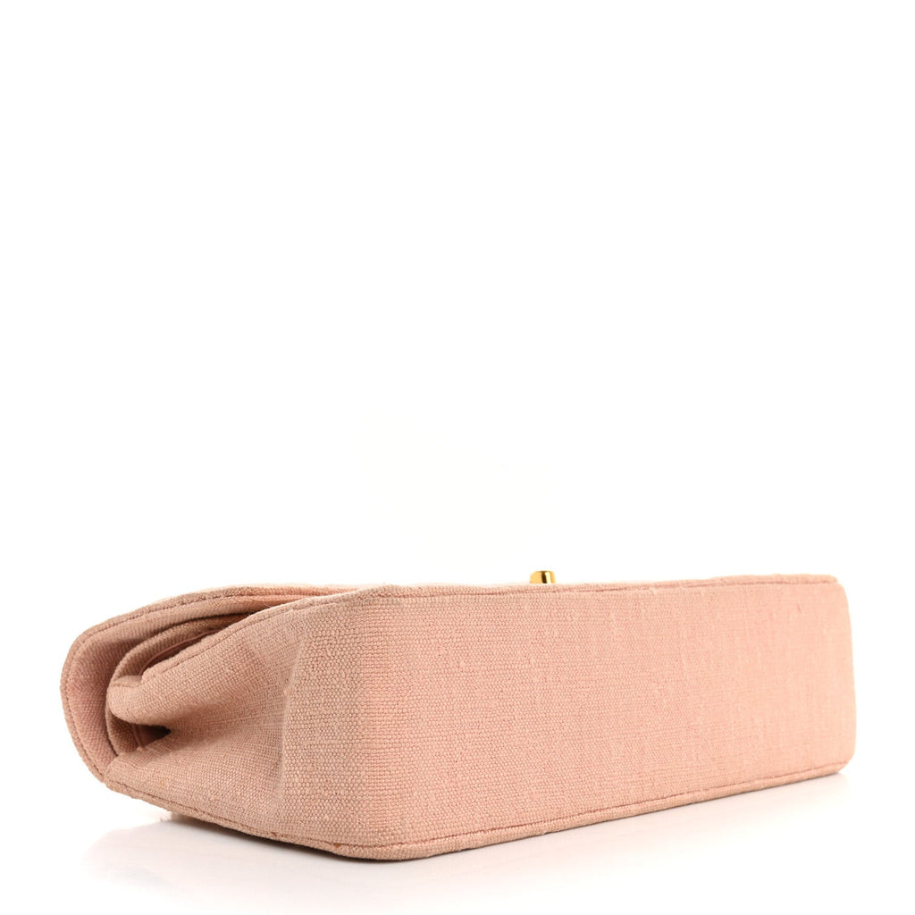 Canvas Quilted Small Double Flap Light Pink wholesalehk.shop