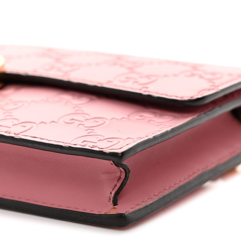 Guccissima Icon Chain Wallet Carmine Rose £¨ Direct shipment via from wholesalehk.shop