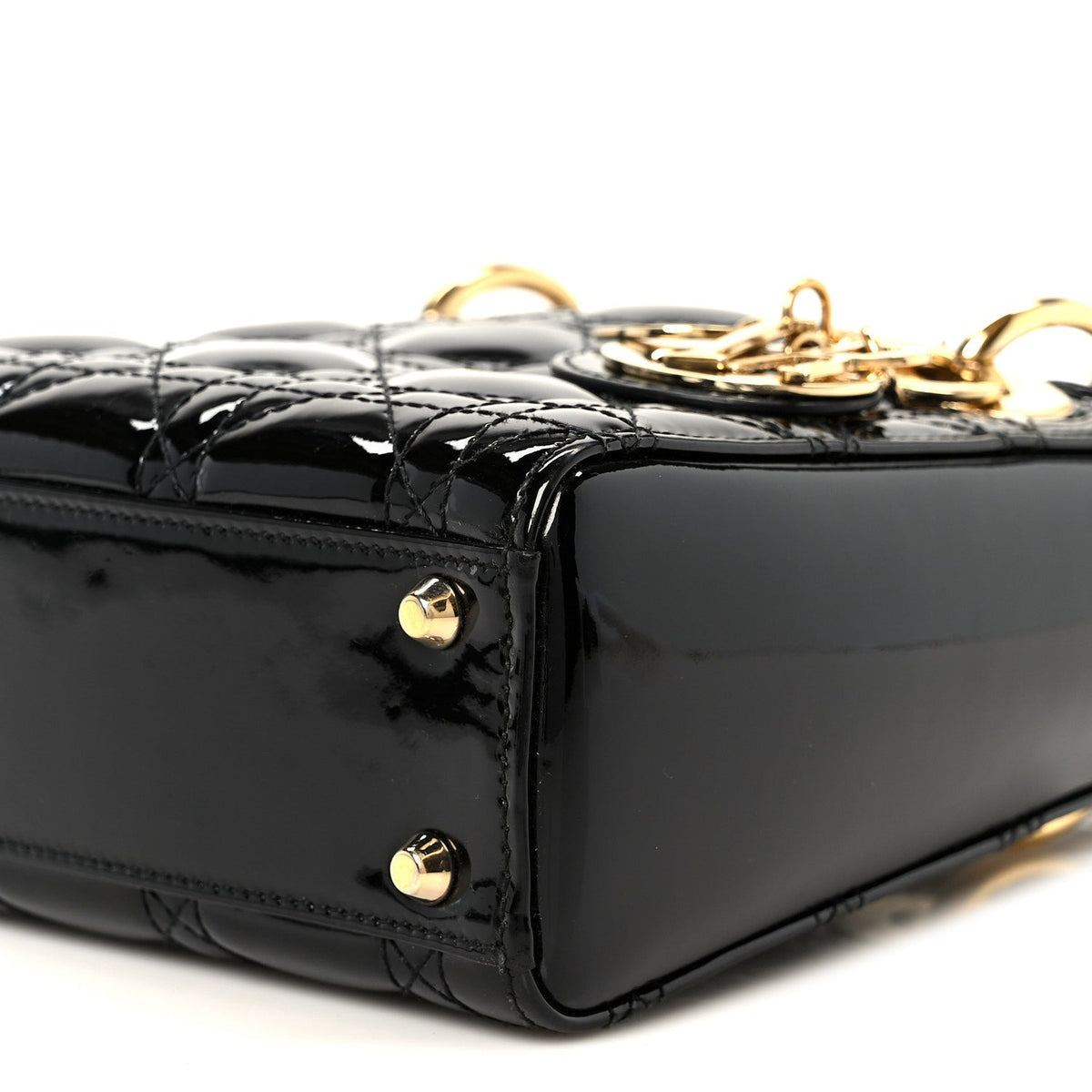Patent Cannage Mini Lady Dior Black wholesalehk.shop