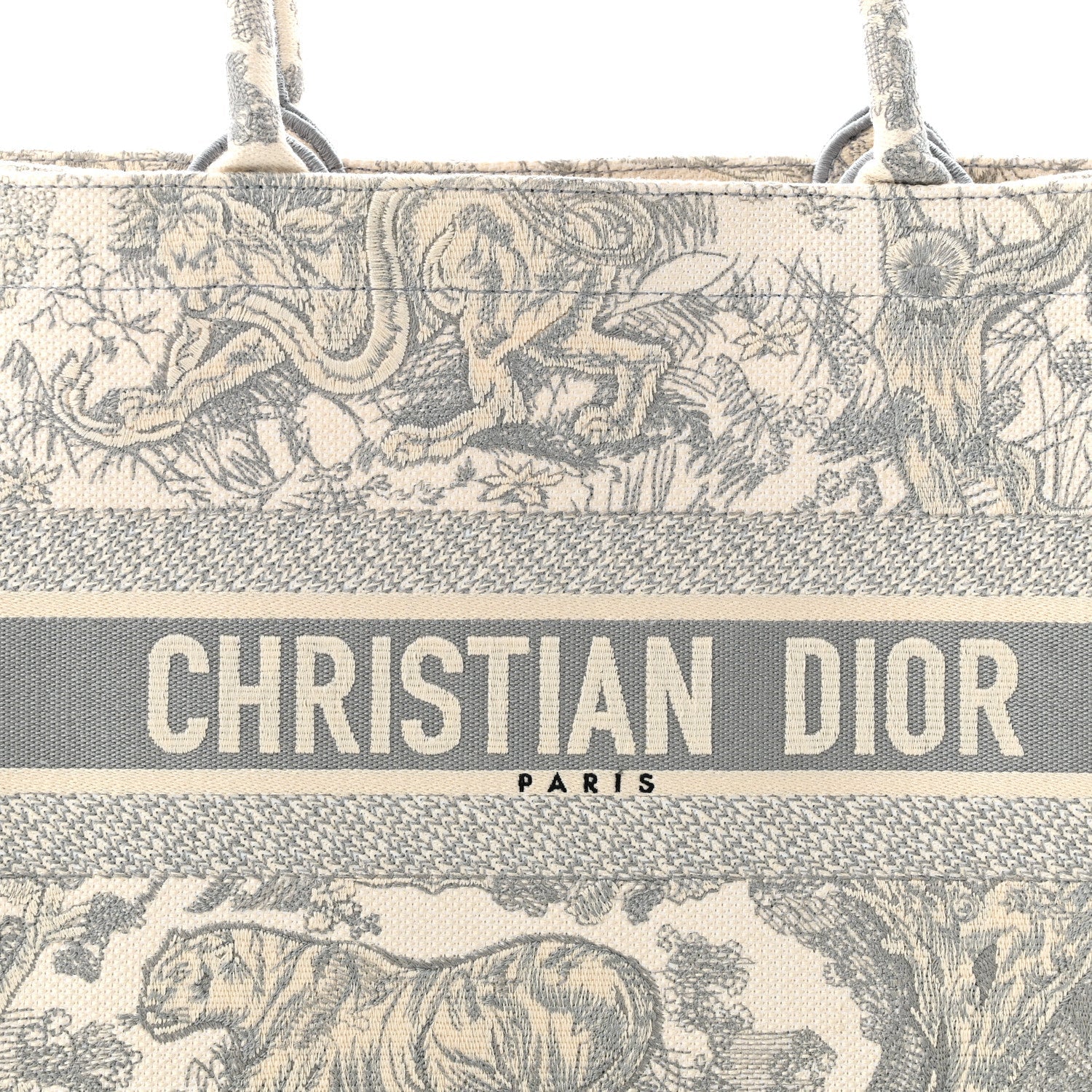 Canvas Embroidered Medium Dioriviera Toile De Jouy Book Tote Gray £¨ Direct shipment via from wholesalehk.shop
