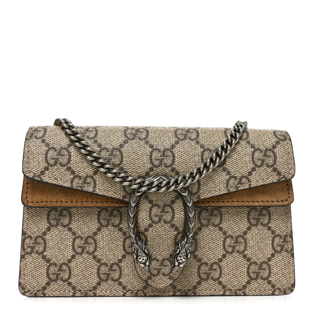GG Supreme Monogram Super Mini Dionysus Shoulder Bag Taupe wholesalehk.shop