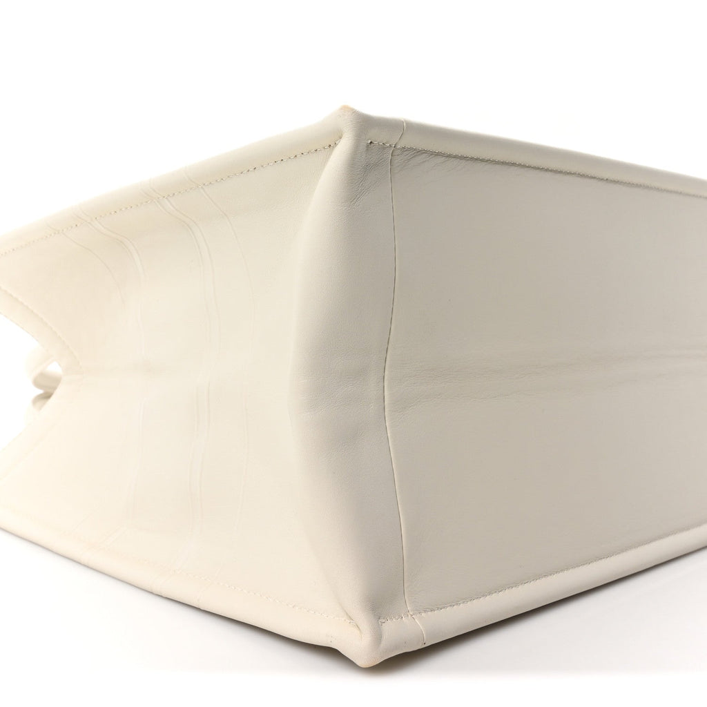 Calfskin Embossed Medium Book Tote Ivory Tote Ivory £¨ Direct shipment via from wholesalehk.shop