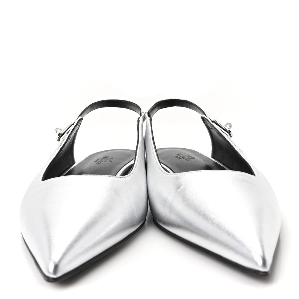 Nappa Lovely Slingback Flats 40 Gris Argent wholesalehk.shop