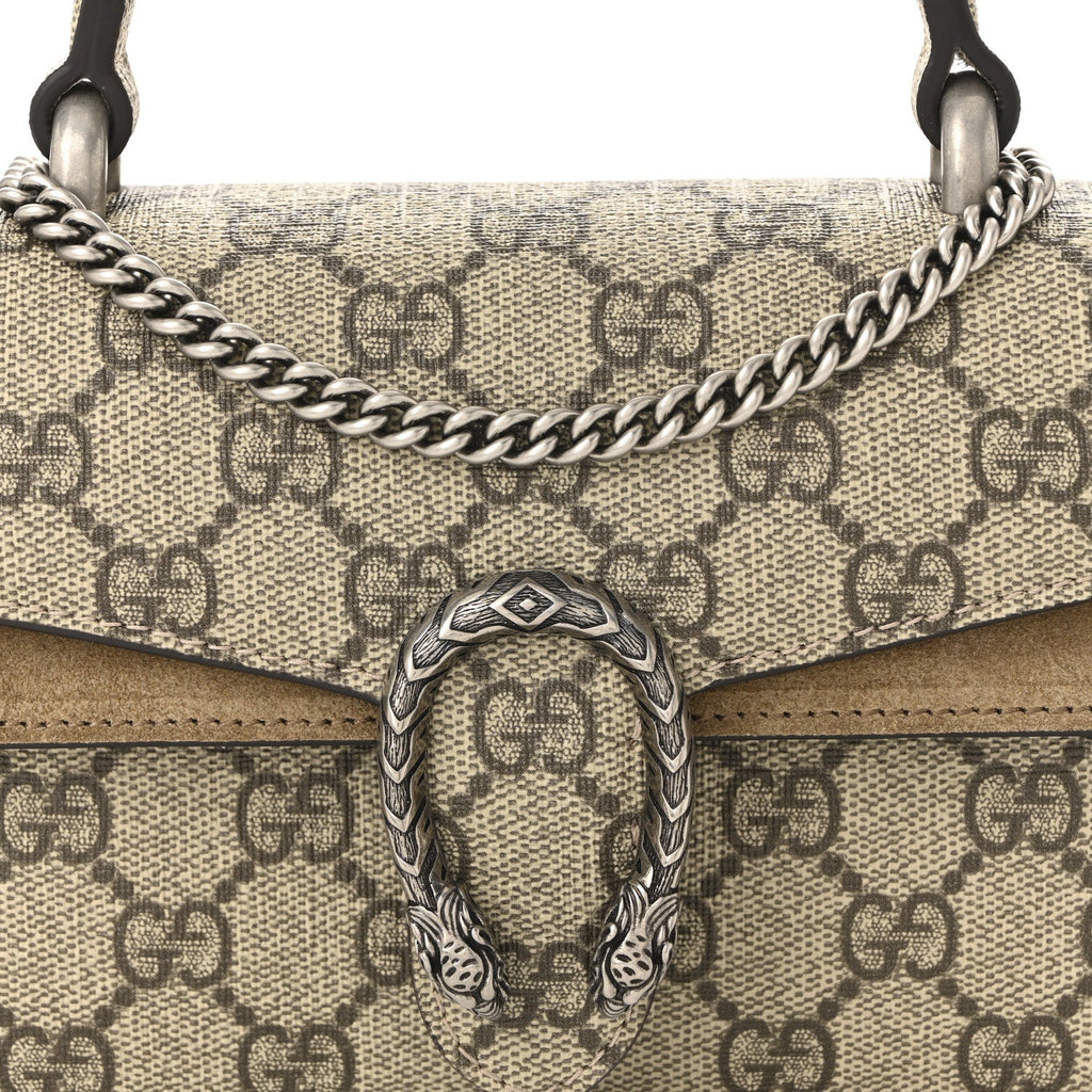 GG Supreme Monogram Mini Dionysus Top Handle Bag Taupe wholesalehk.shop
