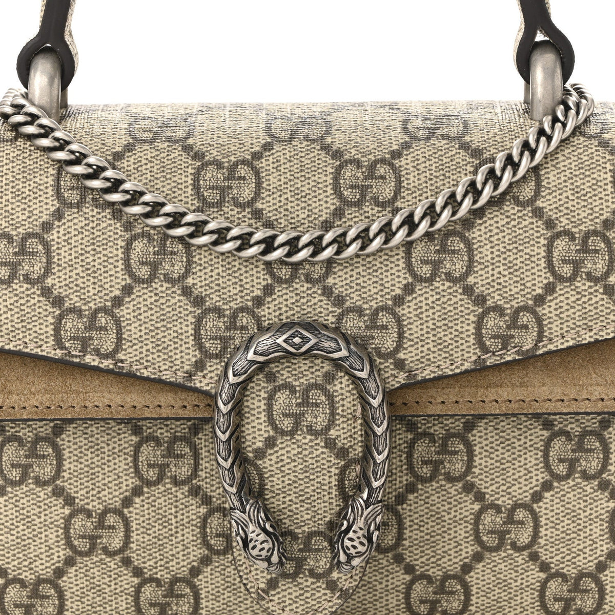 GG Supreme Monogram Mini Dionysus Top Handle Bag Taupe wholesalehk.shop
