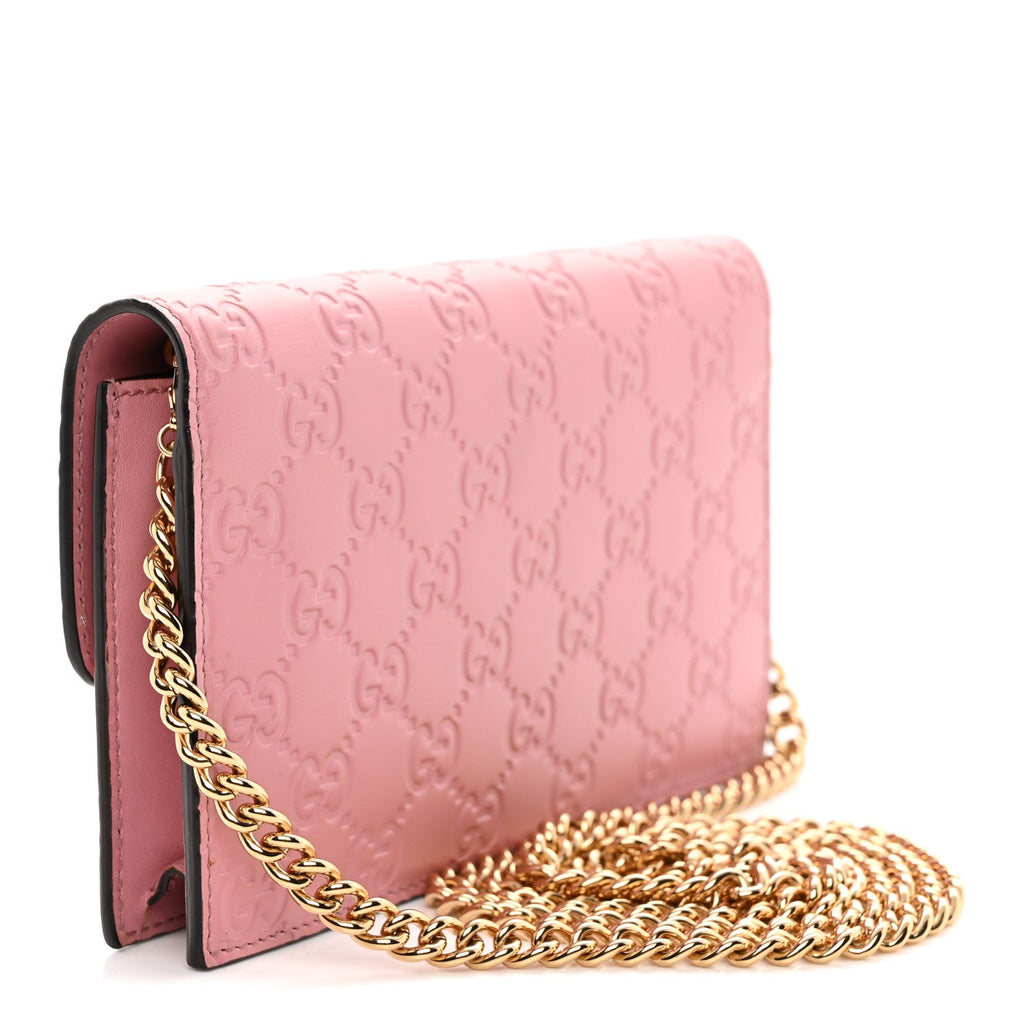 Guccissima Icon Chain Wallet Carmine Rose £¨ Direct shipment via from wholesalehk.shop
