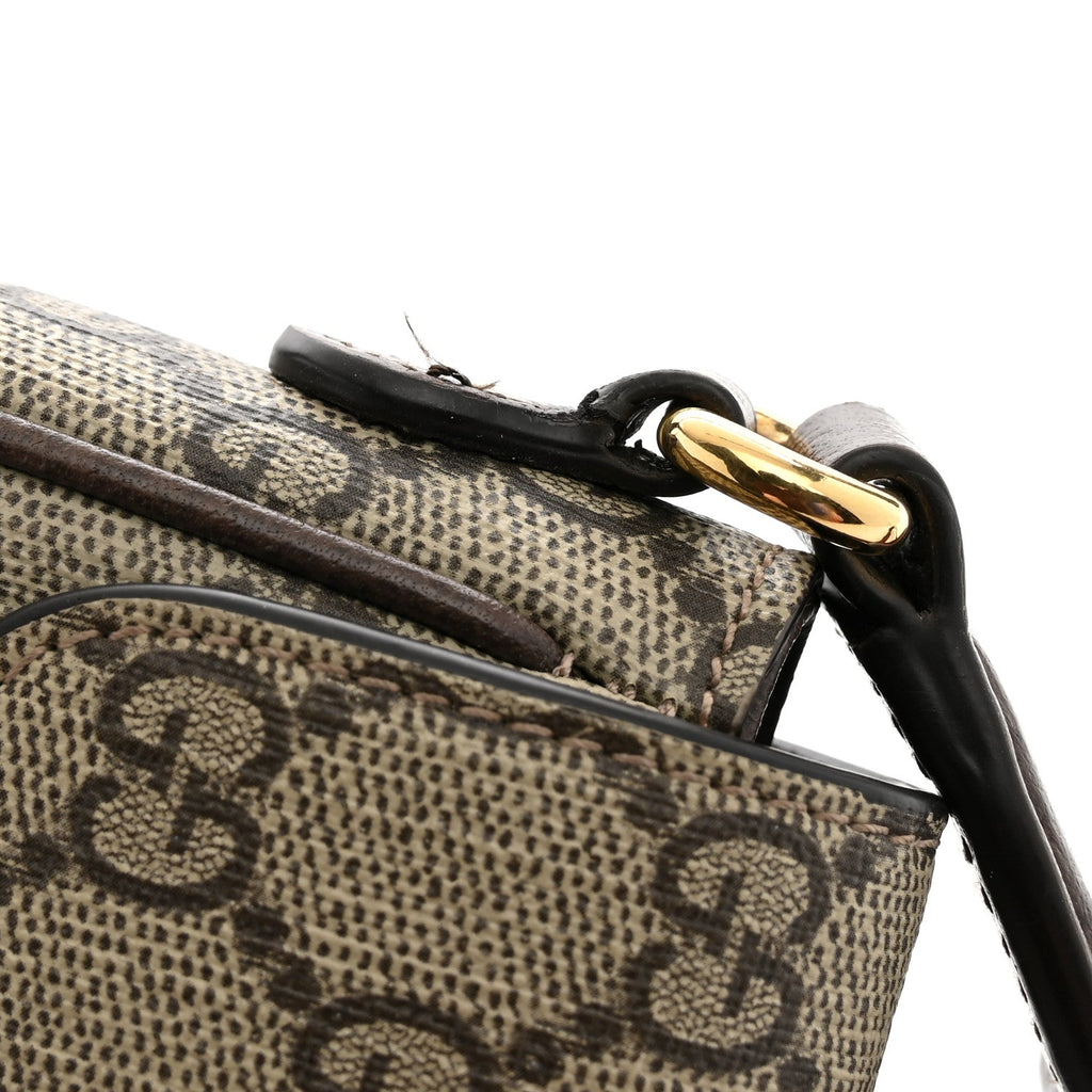 GG Supreme Monogram Textured Dollar Calfskin Web Mini Ophidia Envelope Shoulder Bag Beige Ebony wholesalehk.shop