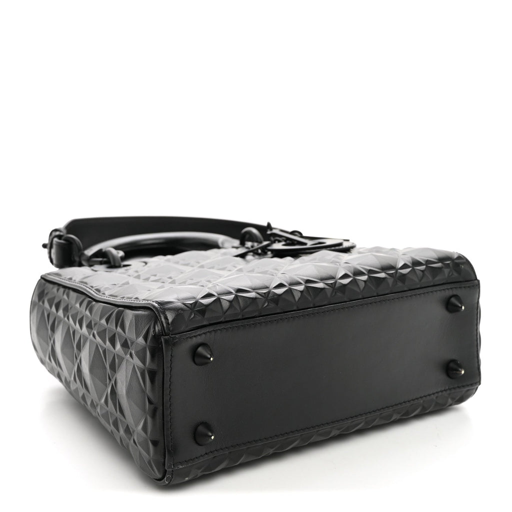 Calfskin Cannage Diamond Small My ABCDior Lady Dior Black wholesalehk.shop