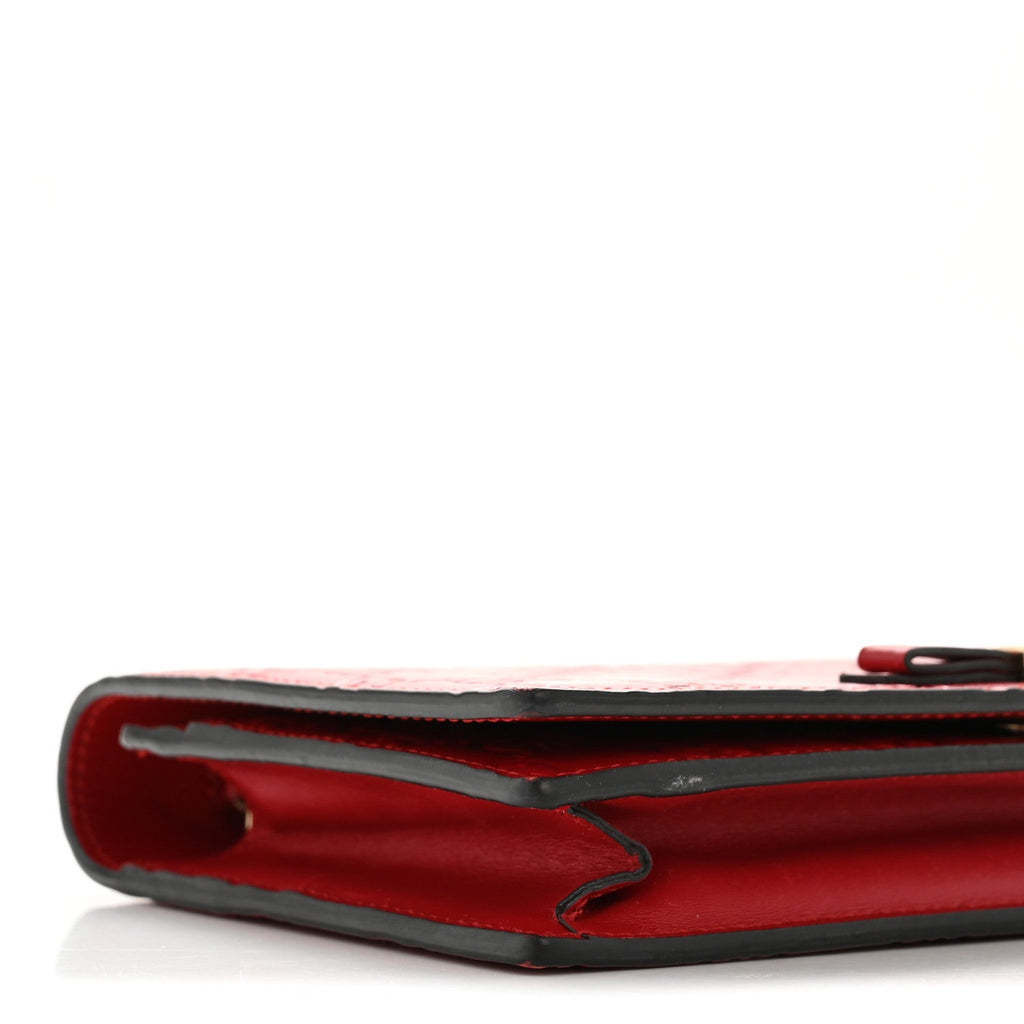 Guccissima Signature Bowy Chain Wallet Hibiscus Red £¨ Direct shipment via from wholesalehk.shop